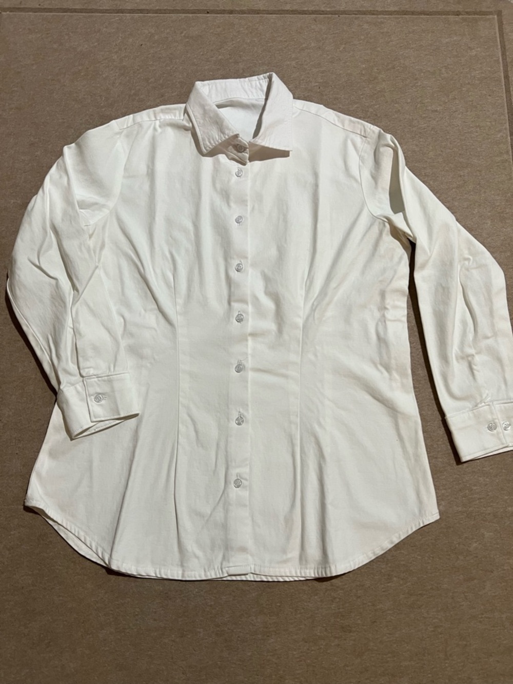 Tailor made Women’s Classic White Button-Down Shirt in Stretch Cotton Blend